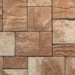 Patterned stone surface in earthy tones for Catalina ADA-compliant paving