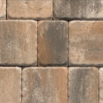 Paver stones in earthy tones with a rough texture