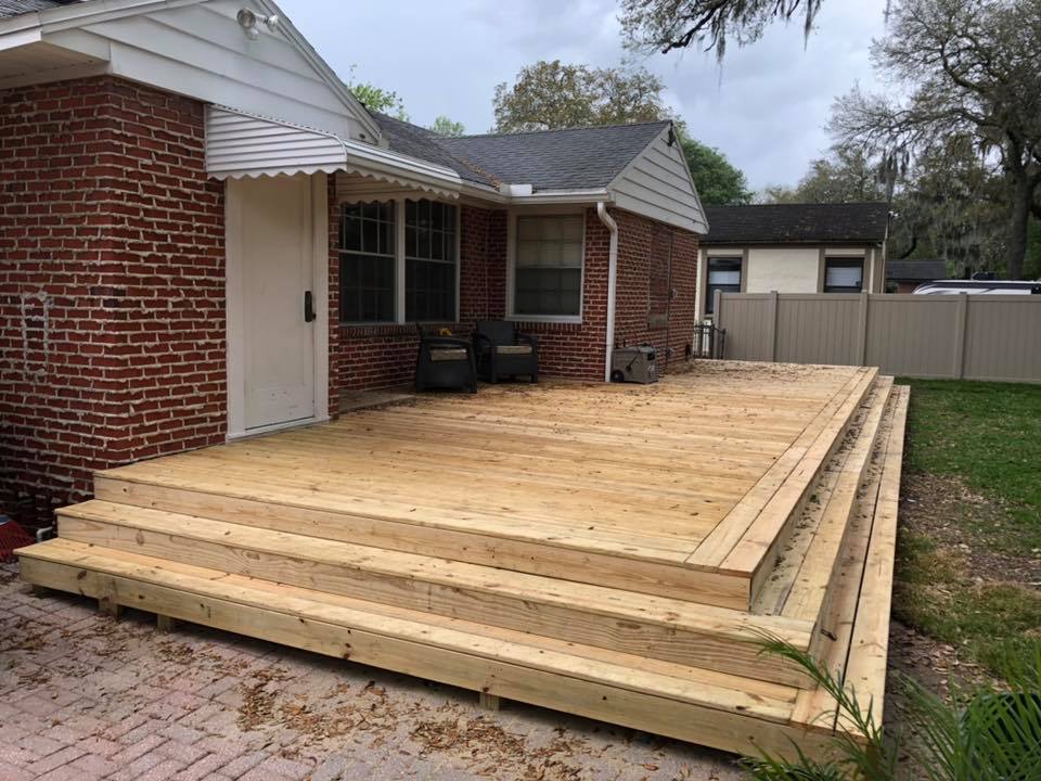 wooden deck construction