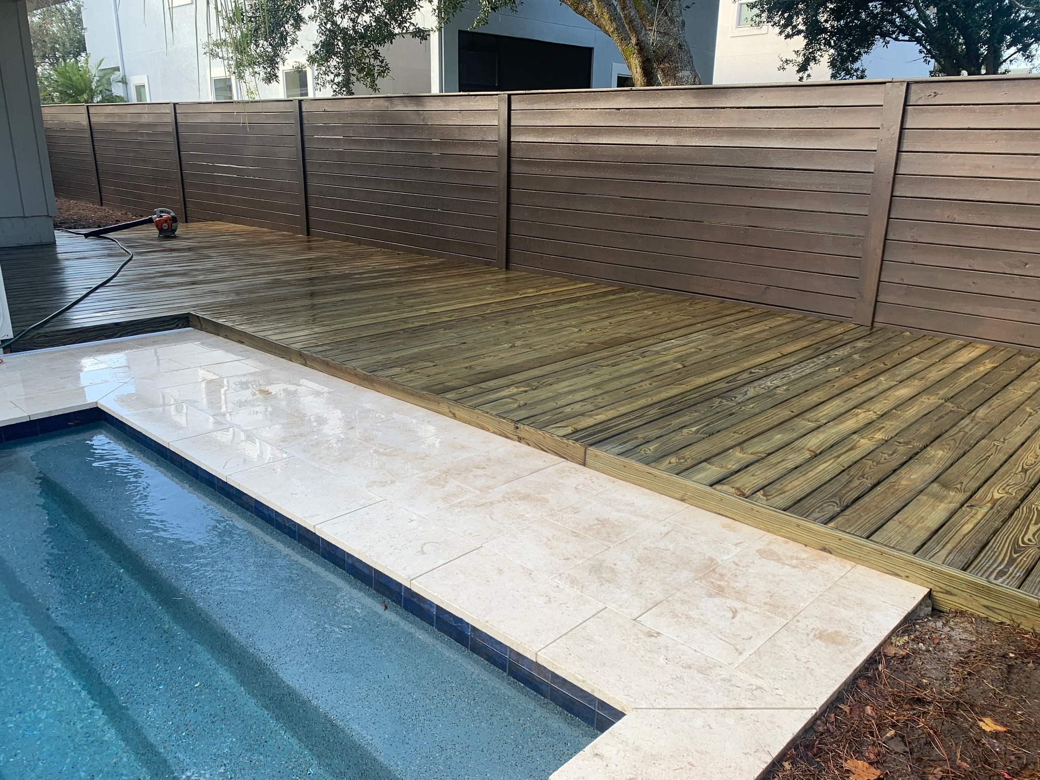 wood pool decking company